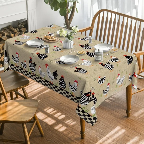 nappe imperméable rectangulaire poules