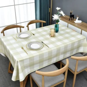 nappe tissu imperméable carreaux beige