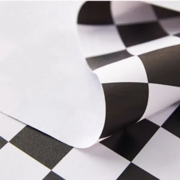 nappe toile cirée carrée motif losanges noirs