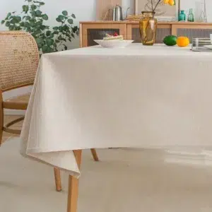 nappe infroissable anti-tache unie beige clair