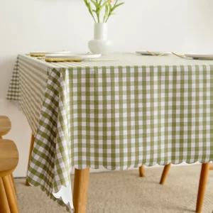 nappe toile cirée vichy vert