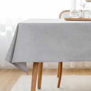 nappe infroissable anti-tache carrée unie gris clair