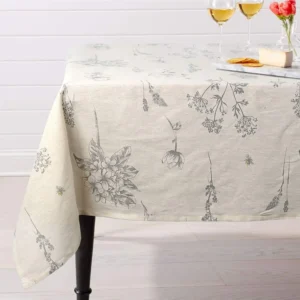 nappe tissu champêtre gris