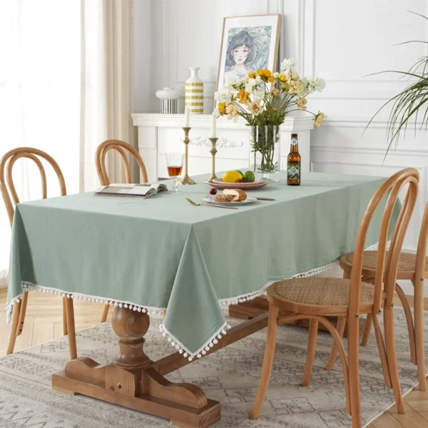 nappe coton vert pâle