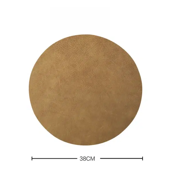 SET A TABLE design simili cuir PVC marron clair