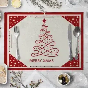 Set de table Noël moderne en lin