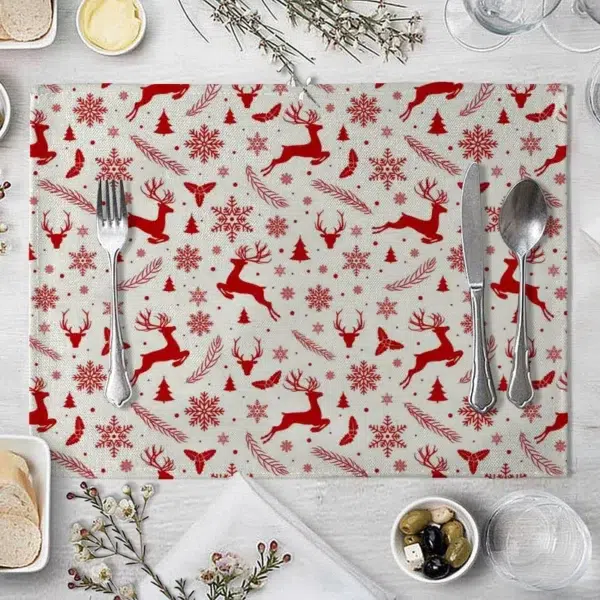 SET A TABLE fête de Noël en lin élégant