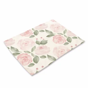 Set de table fleur en lin