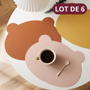 set de table enfant PVC forme ours